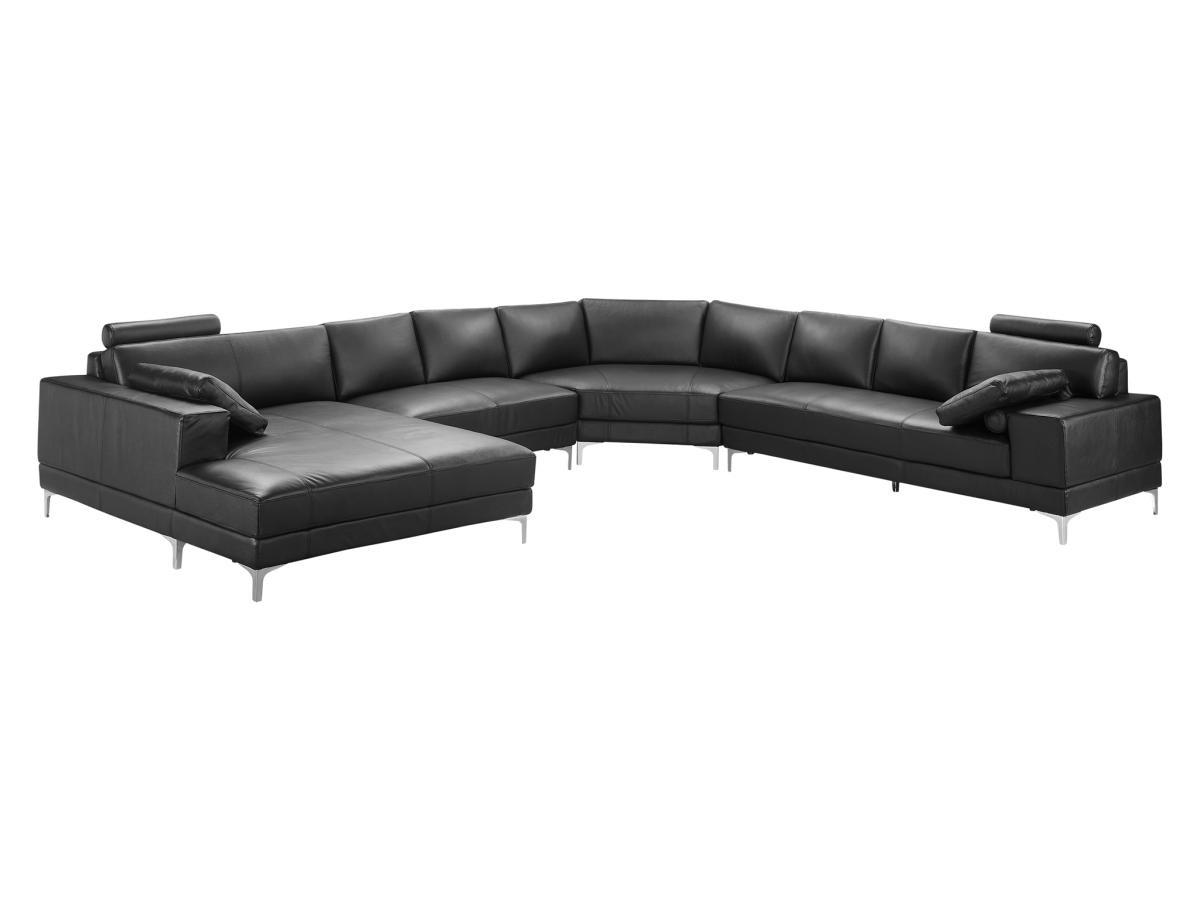 LINEA SOFA Canapé panoramique 7 places cuir supérieur DONATELLO II Angle gauche  