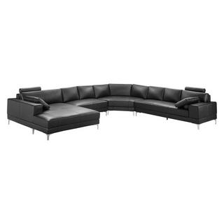 LINEA SOFA Canapé panoramique 7 places cuir supérieur DONATELLO II Angle gauche  