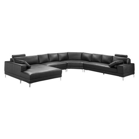 LINEA SOFA Canapé panoramique 7 places cuir supérieur DONATELLO II Angle gauche  