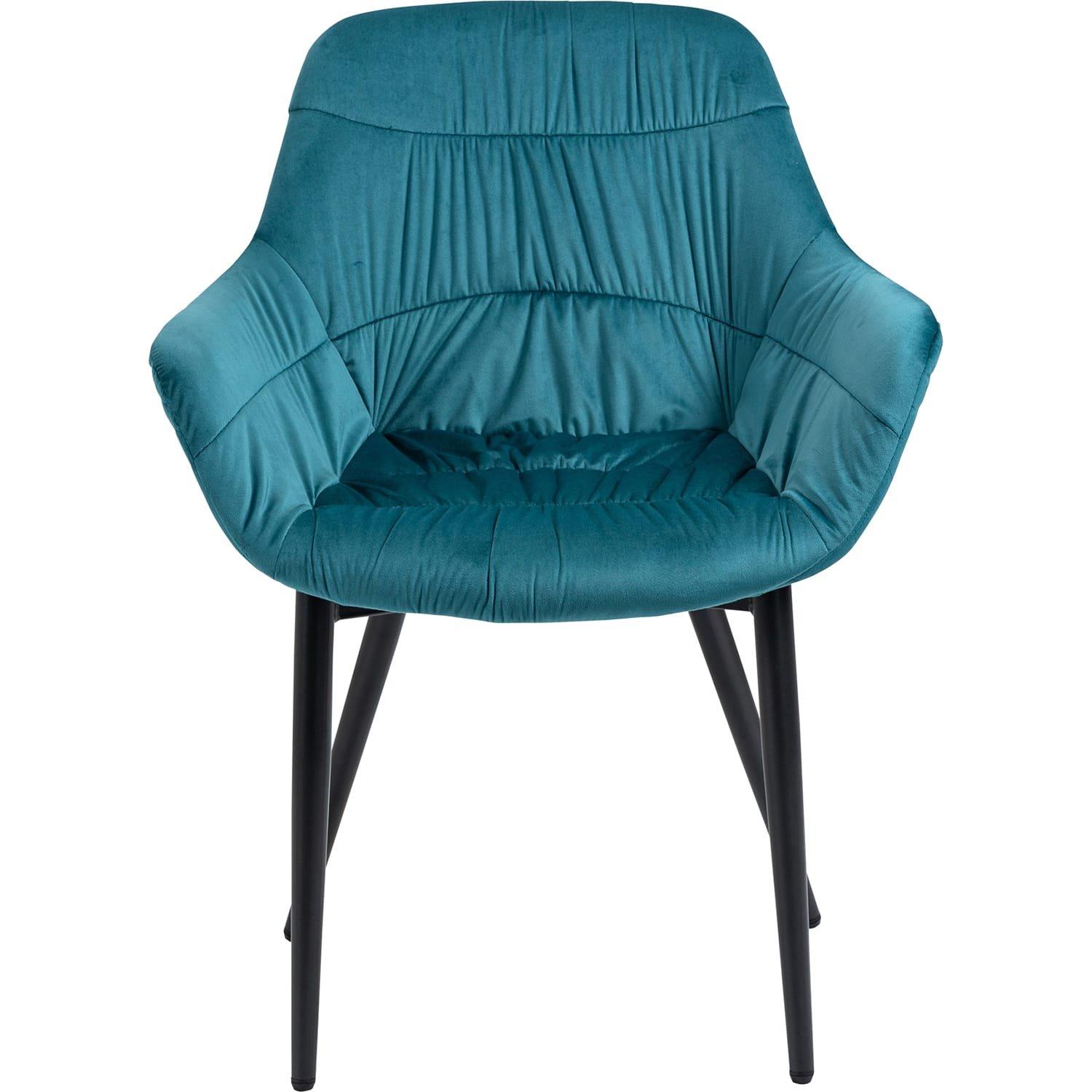 mutoni Fauteuil velours turquoise  