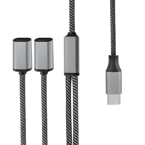 Image of 4smarts 456906 USB Kabel 0,2 m USB C 2 x USB C Schwarz, Grau
