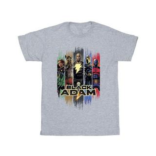 DC COMICS  Tshirt BLACK ADAM JSA COMPLETE GROUP 