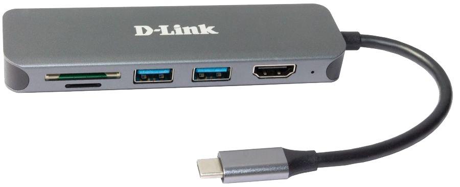 D-Link  DUB-2327 replicatore di porte e docking station per notebook Cablato USB tipo-C Grigio 