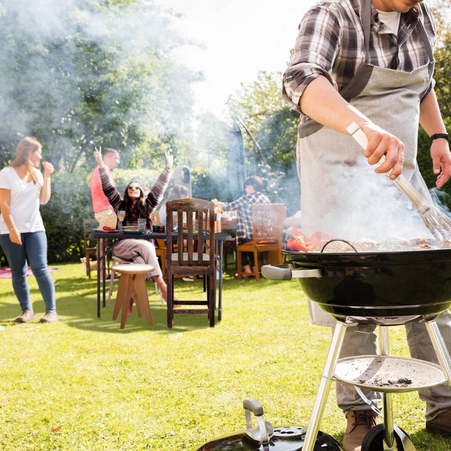 B2X Table de jardin carrée aspect bois  
