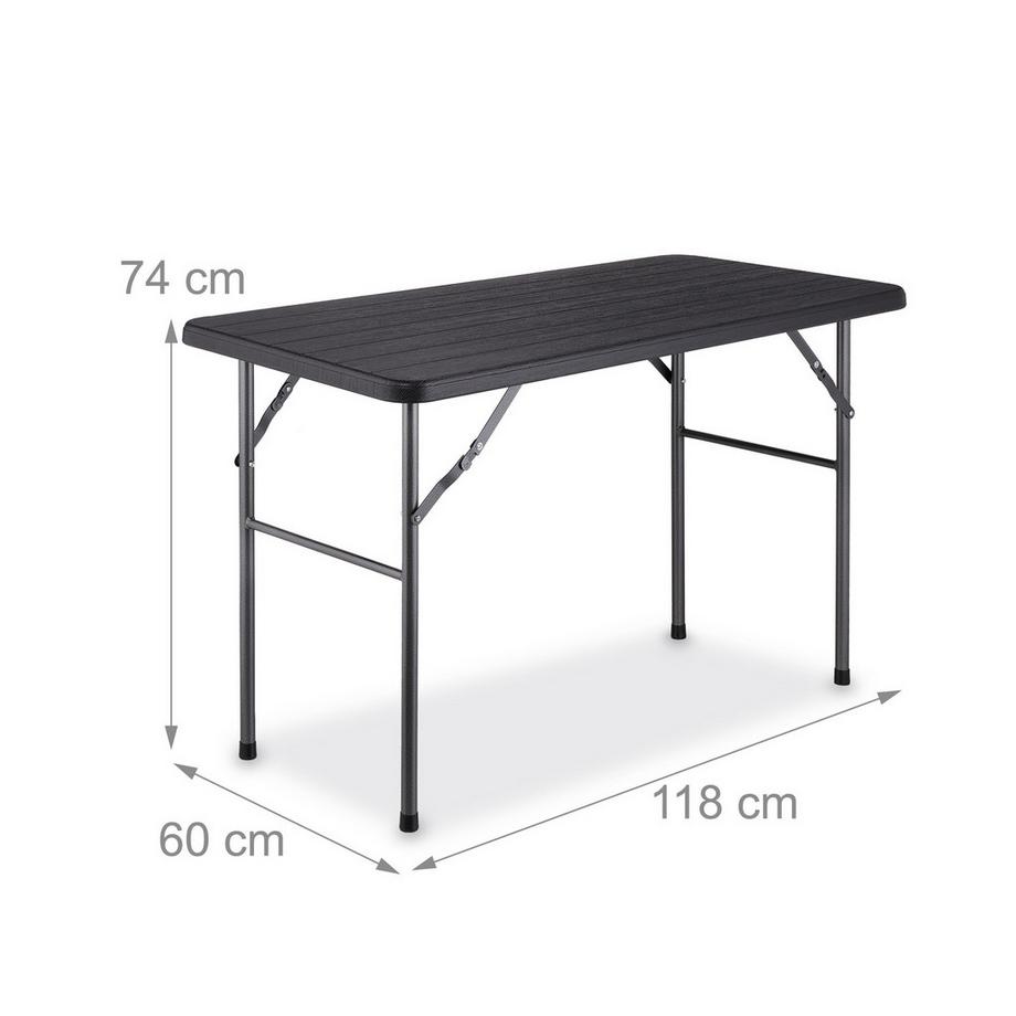 B2X Table de jardin carrée aspect bois  