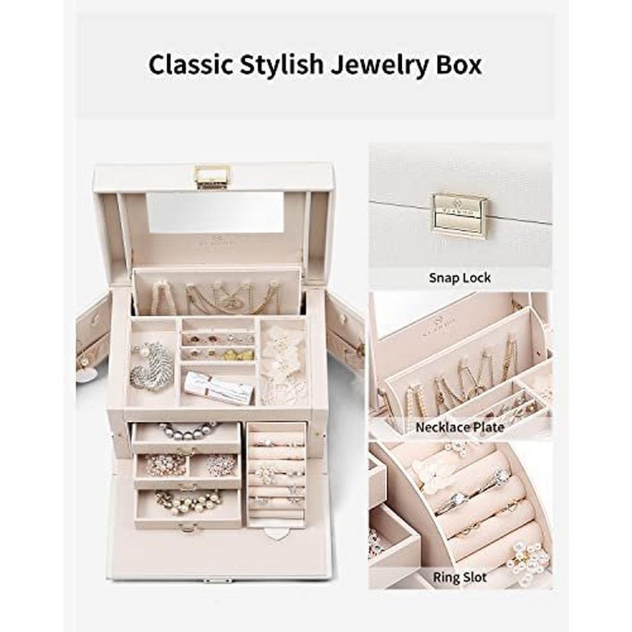 Only-bags.store  Schmuckkästchen groß mit 4 Ebenen 