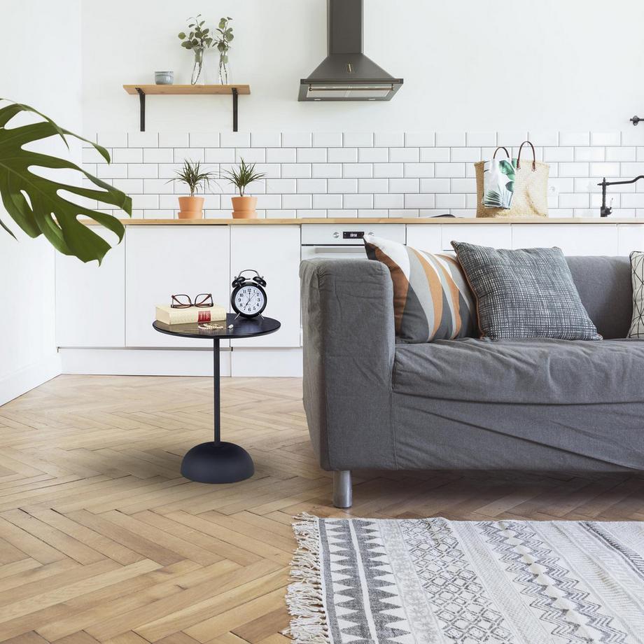 B2X Table d'appoint ronde en noir  