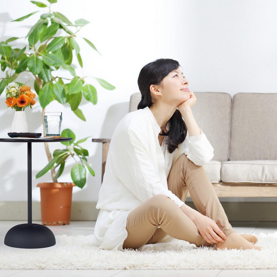 B2X Table d'appoint ronde en noir  