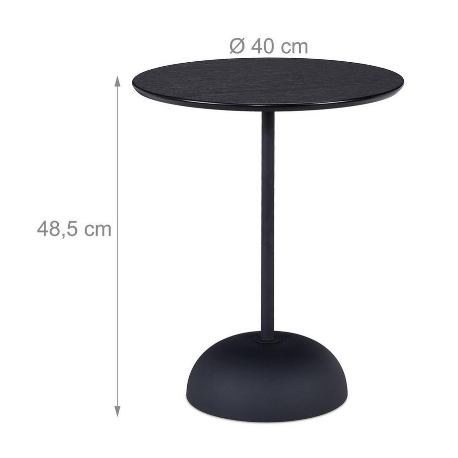 B2X Table d'appoint ronde en noir  