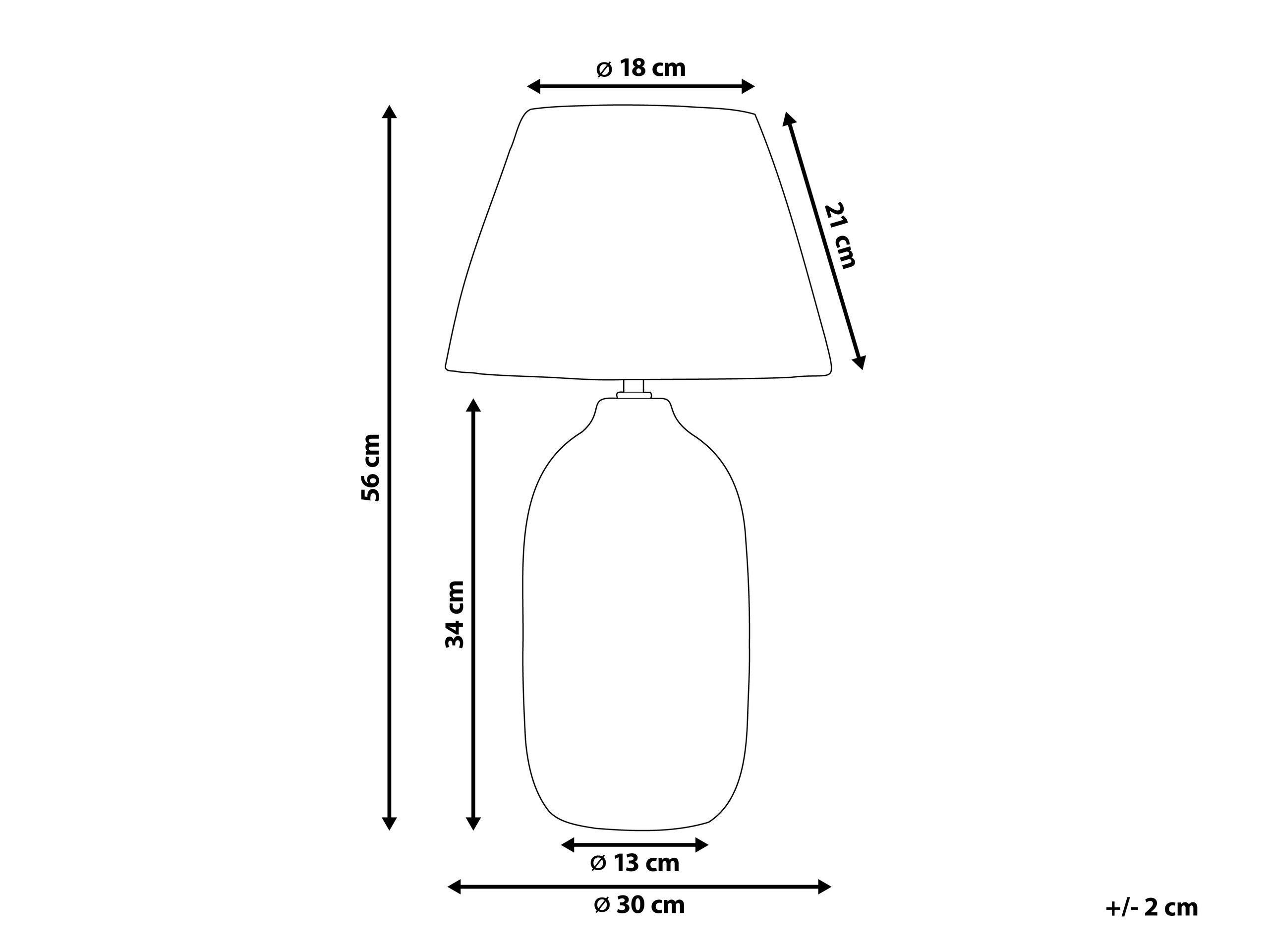 Beliani Lampe à poser en Céramique Boho MATILDE  