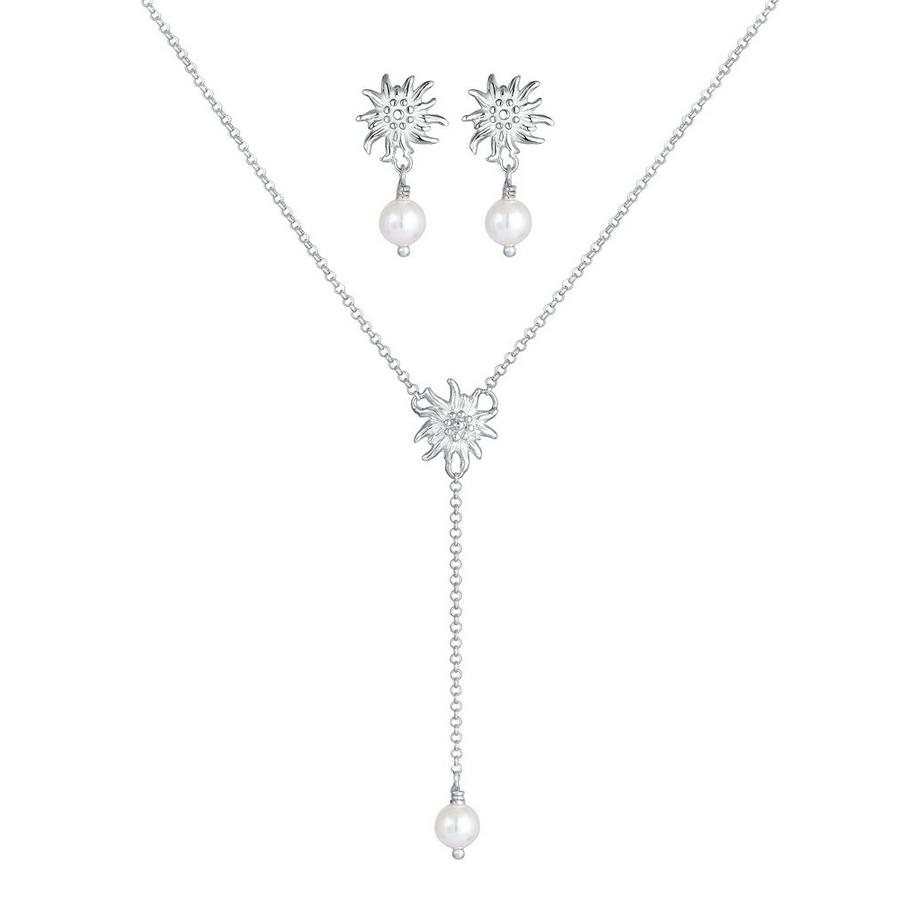 Elli  Schmuckset 2Er Set Edelweiss Perle Tracht 