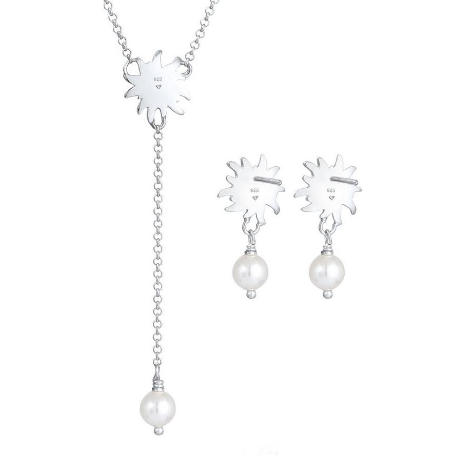 Elli  Schmuckset 2Er Set Edelweiss Perle Tracht 