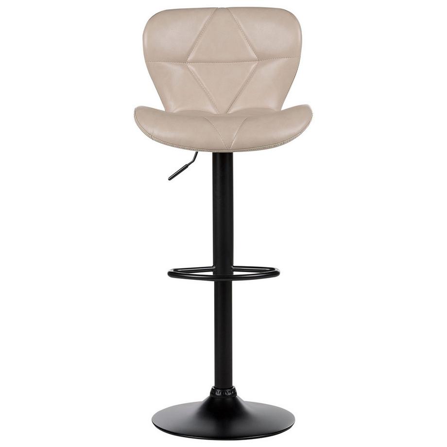 Beliani Lot de 2 chaises de bar en Cuir PU  VALETTA  