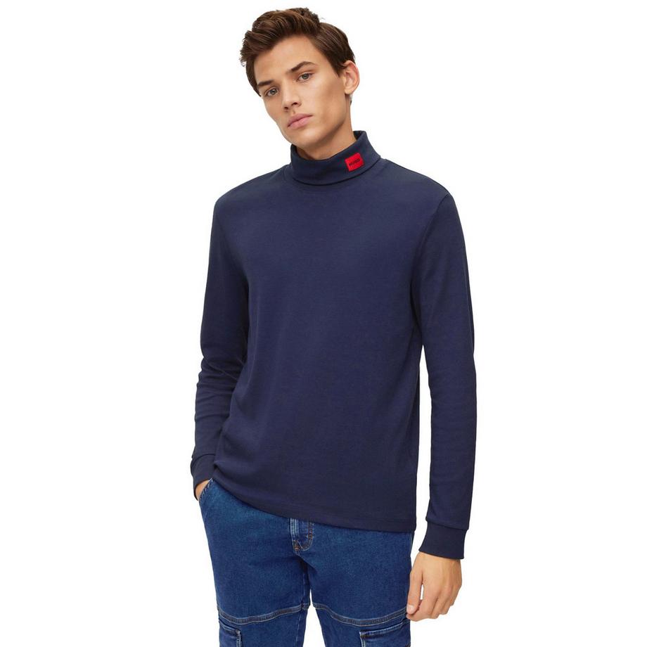 HUGO Camicia a maniche lunghe Collo alto Regular Fit  