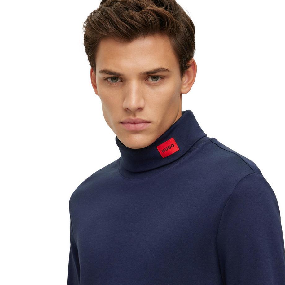 HUGO Camicia a maniche lunghe Collo alto Regular Fit  