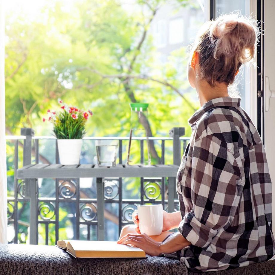 B2X Balkontisch Hängetisch Holz  