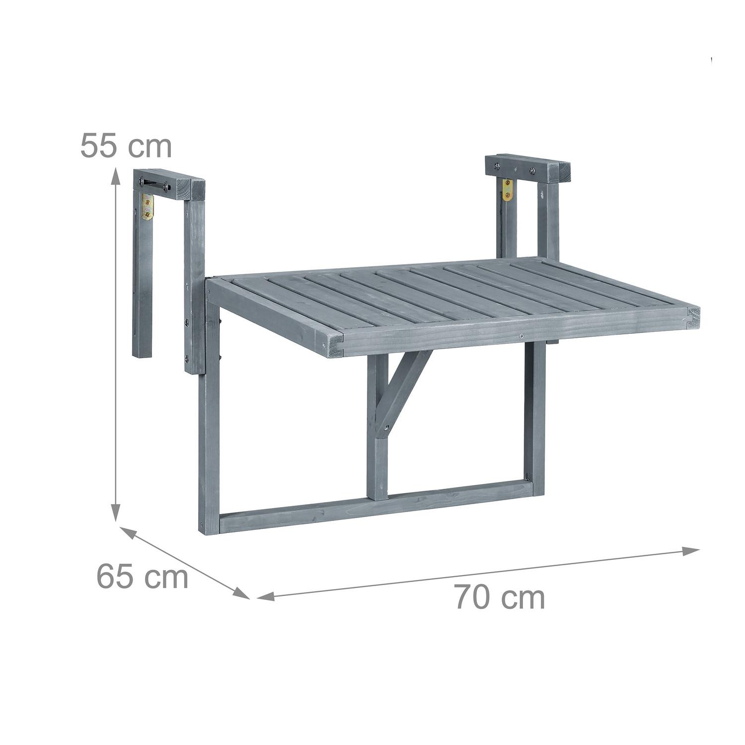 B2X Balkontisch Hängetisch Holz  