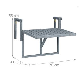 B2X Balkontisch Hängetisch Holz  