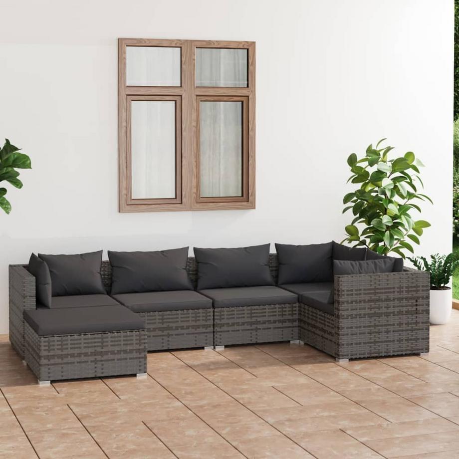 VidaXL Salon de jardin rotin synthétique  