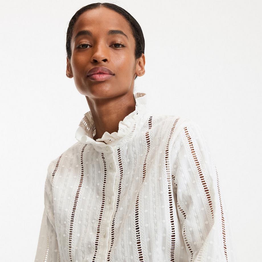 La Redoute Collections Chemise ajourée et brodée  