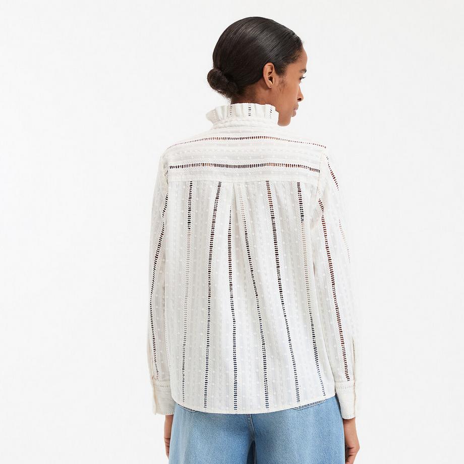 La Redoute Collections Chemise ajourée et brodée  