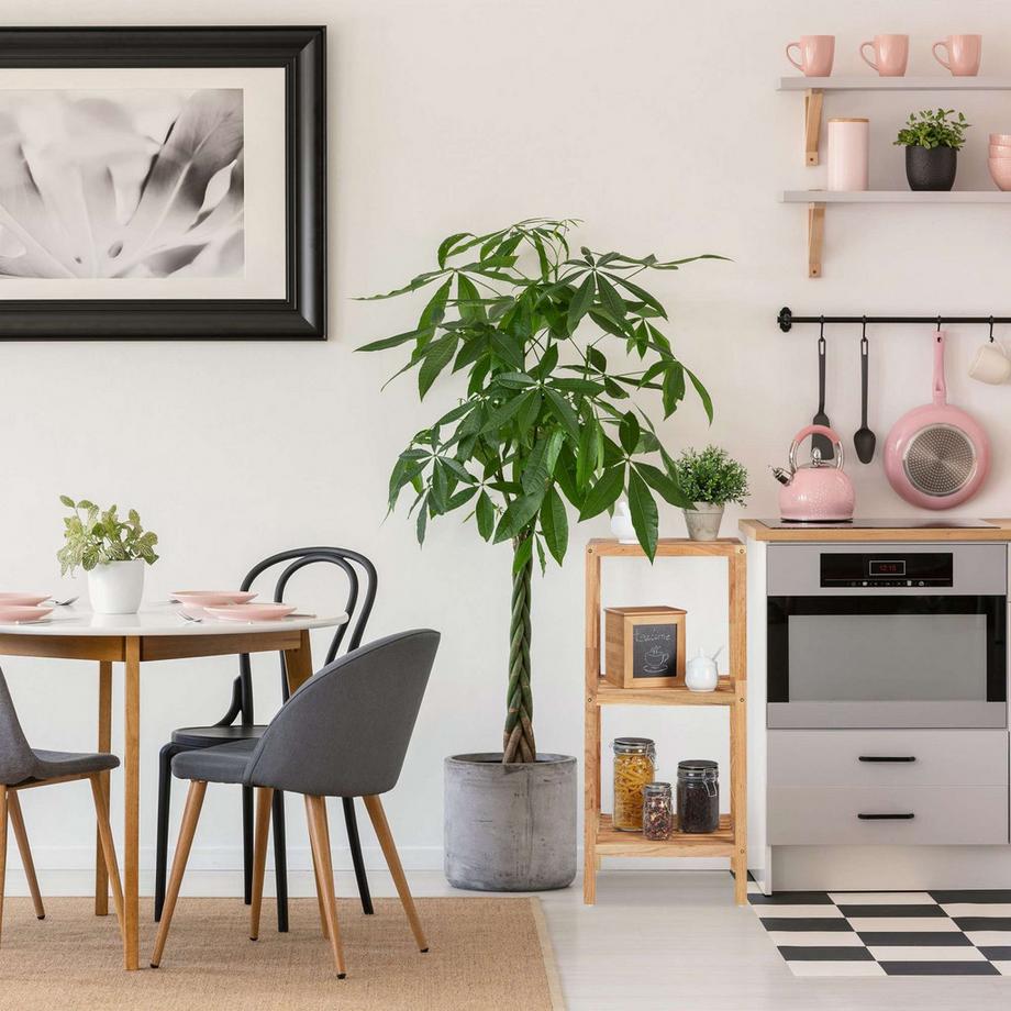 B2X Badezimmerregal in Nussbaum mit 3 Ablagen  