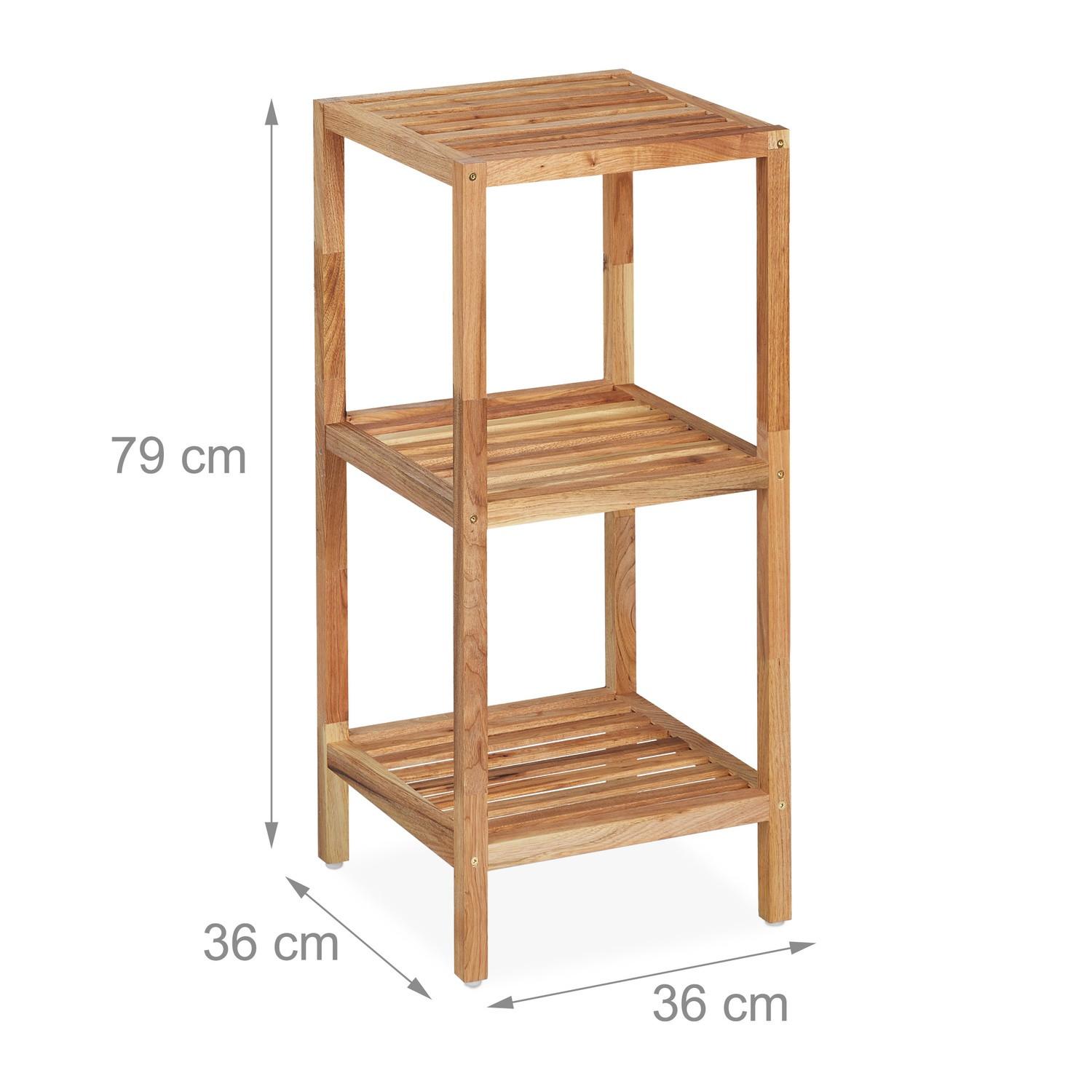 B2X Badezimmerregal in Nussbaum mit 3 Ablagen  