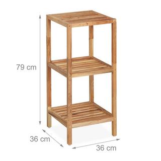 B2X Badezimmerregal in Nussbaum mit 3 Ablagen  