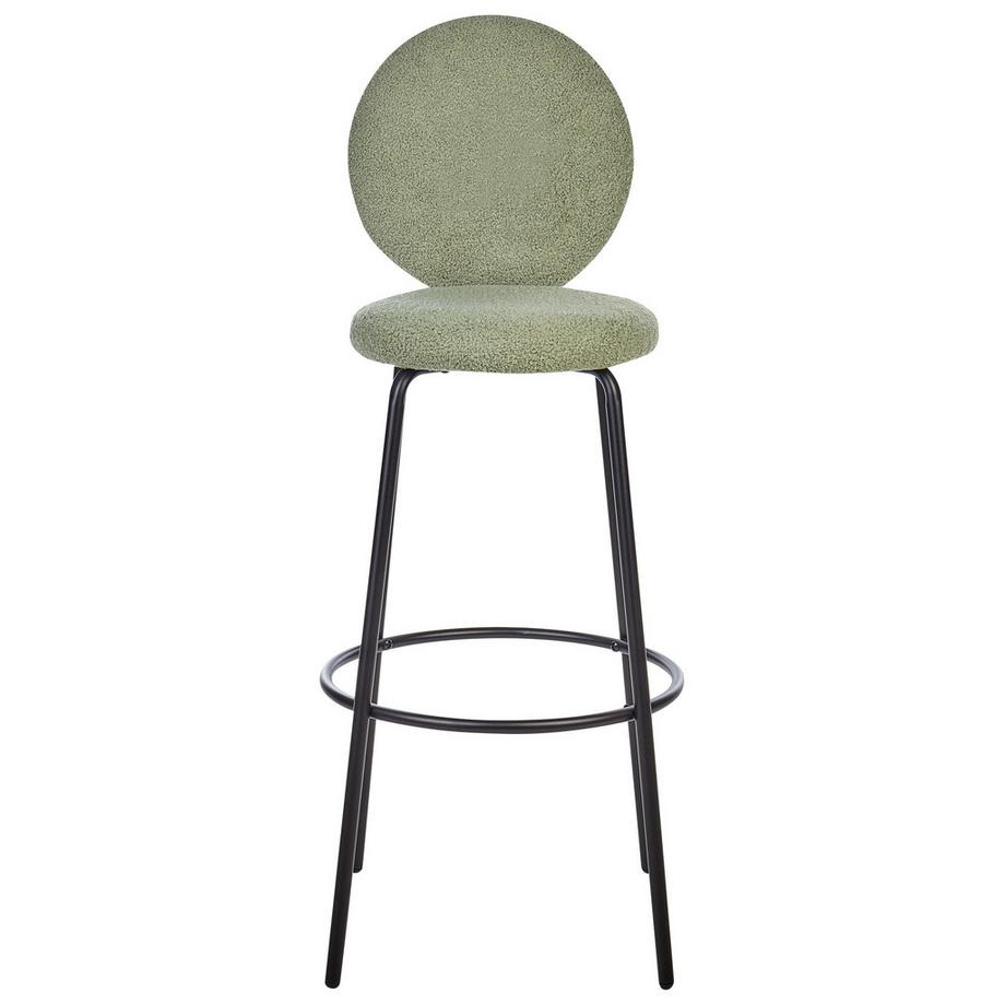 Beliani Lot de 2 chaises de bar en Bouclé Moderne EMERY  