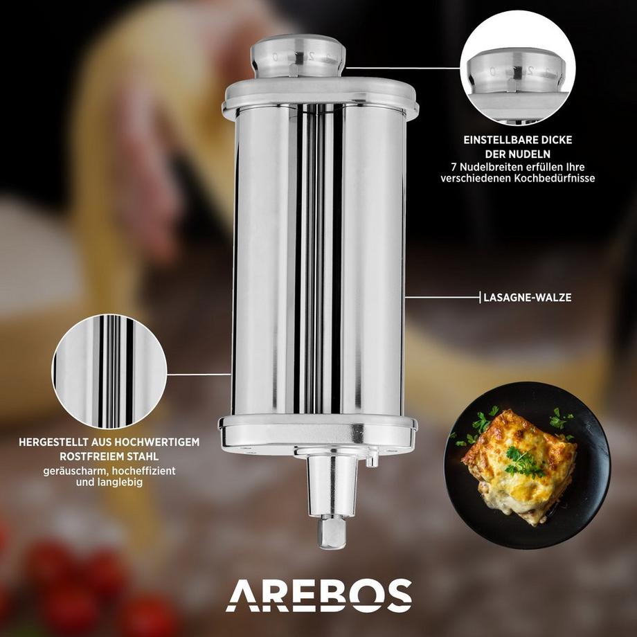 Arebos  Pasta-Set für Küchenmaschine 
