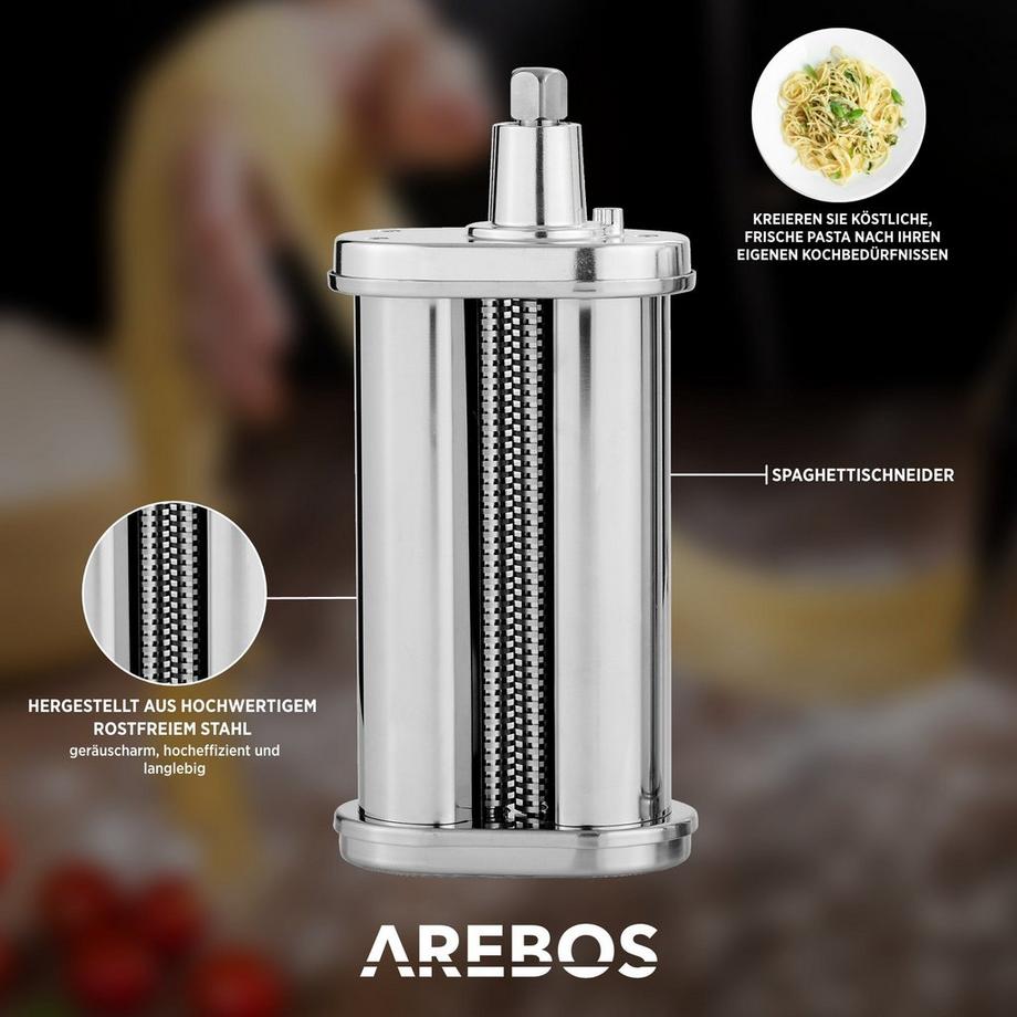 Arebos  Pasta-Set für Küchenmaschine 