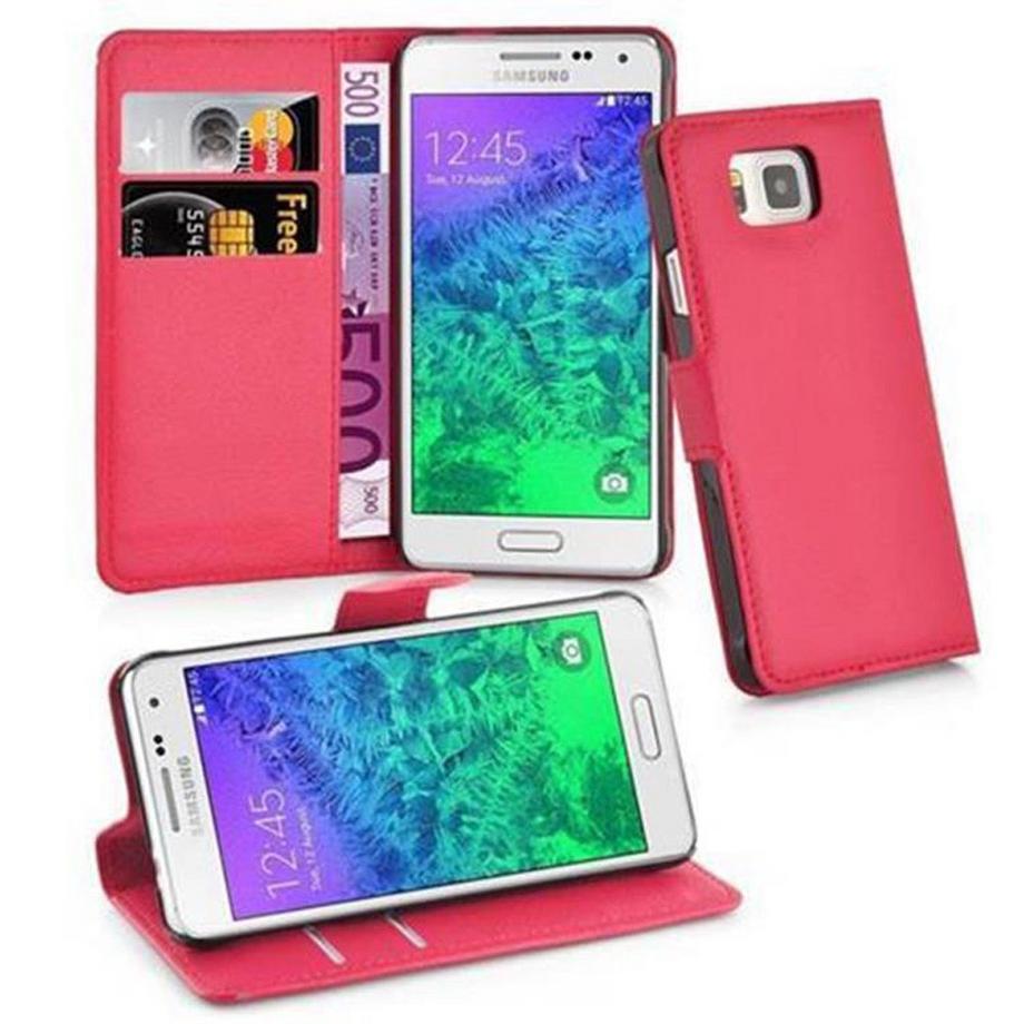 Cadorabo  Housse compatible avec Samsung Galaxy ALPHA - Coque de protection avec fermeture magnétique, fonction de support et compartiment pour carte 
