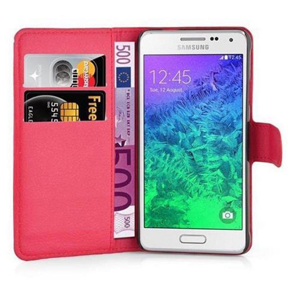 Cadorabo  Housse compatible avec Samsung Galaxy ALPHA - Coque de protection avec fermeture magnétique, fonction de support et compartiment pour carte 