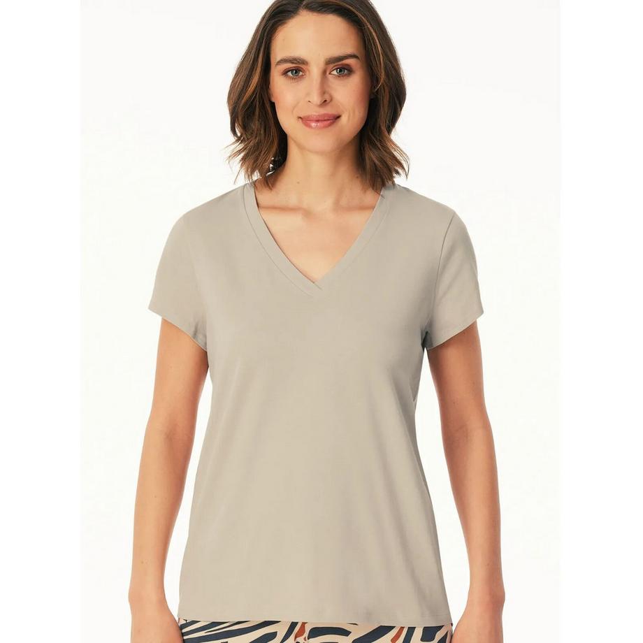 Schiesser T-shirt en coton col V  