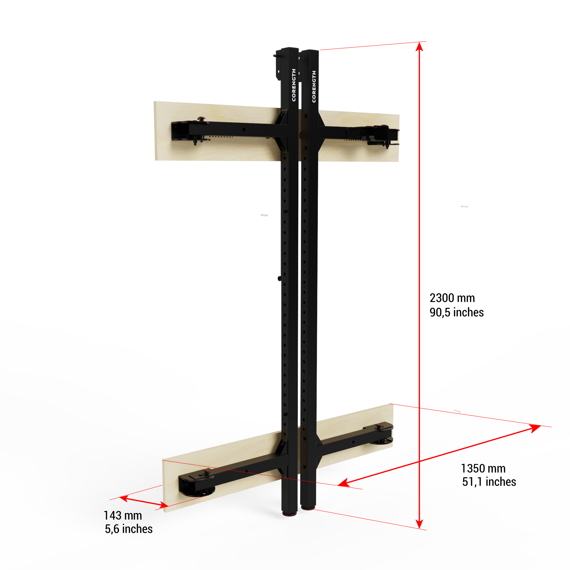 CORENGTH  Squat Rack - Wandrack klappbar 