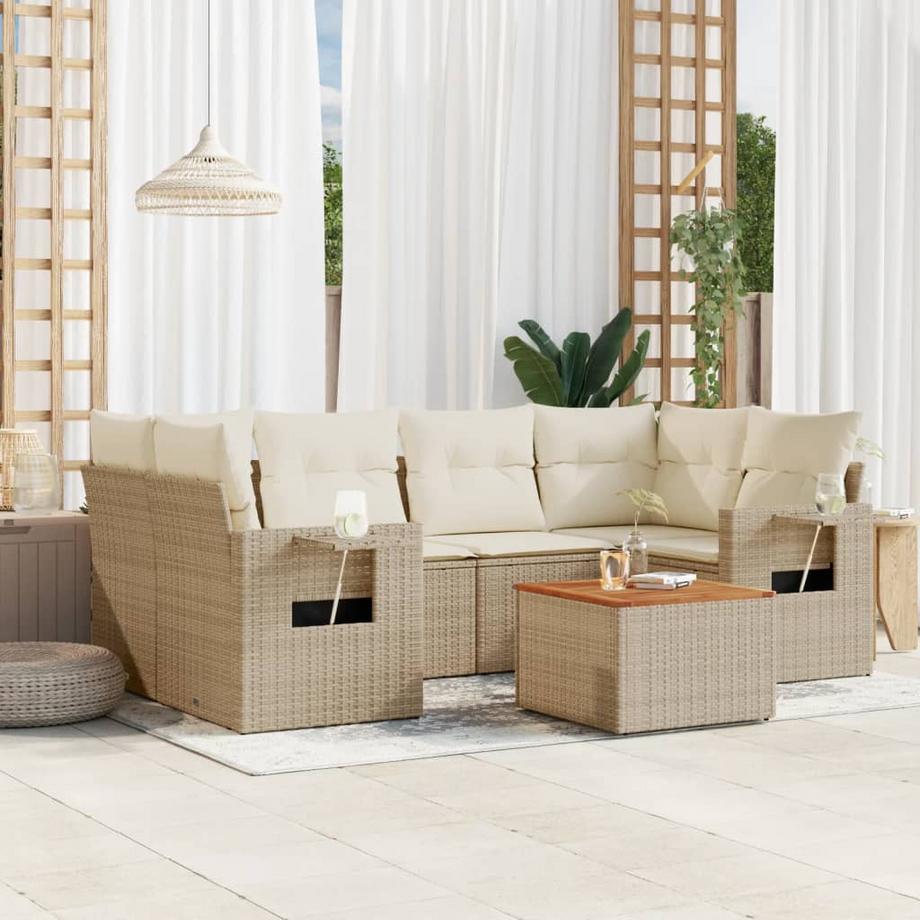 VidaXL Ensemble de canapés de jardin rotin synthétique  