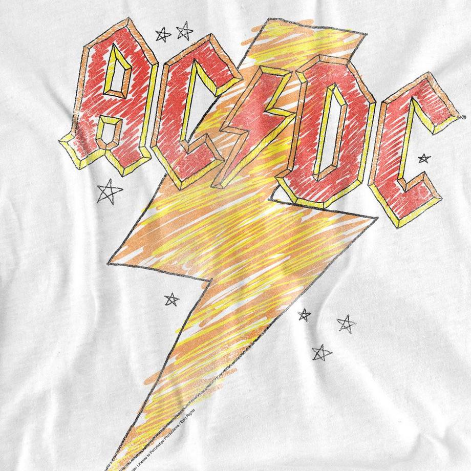 AC/DC ACDC T-Shirt Stampata Maniche Corte  