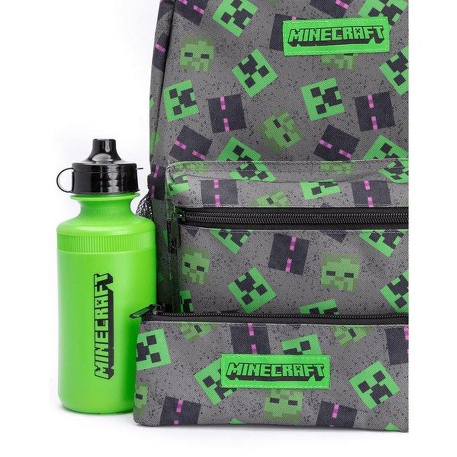 MINECRAFT 4er-Pack Rucksack Lunchtasche Set  
