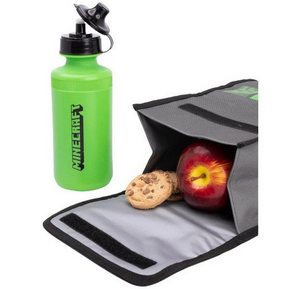 MINECRAFT 4er-Pack Rucksack Lunchtasche Set  