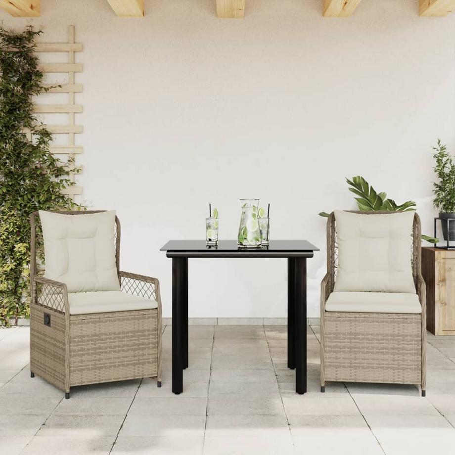 VidaXL set da pranzo da giardino Polirattan  