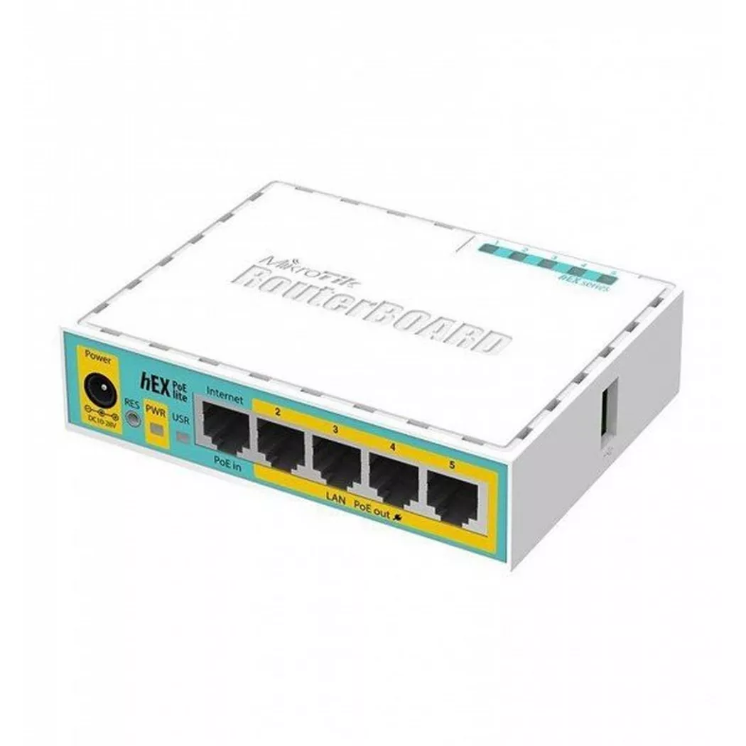 MikroTik - VPN-Router hEX PoE lite RB750UPR2, Blanc