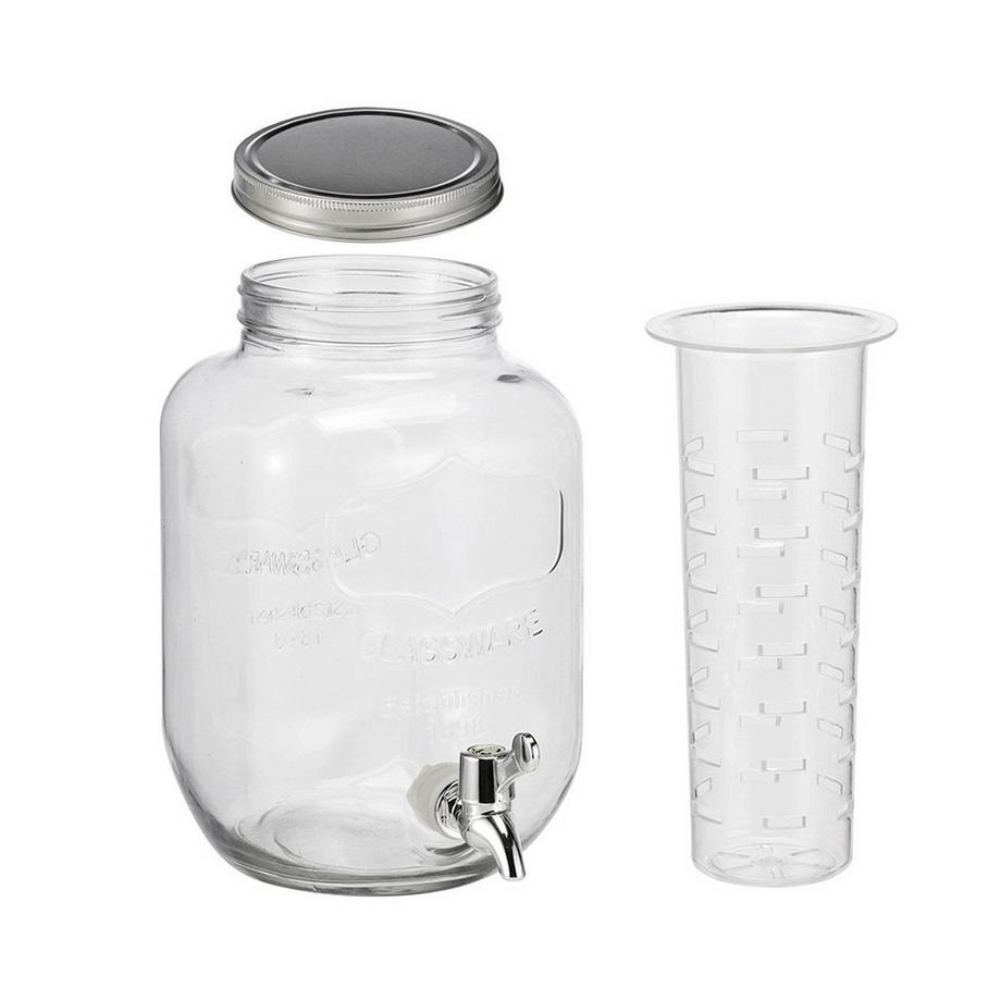 FS-STAR  Getränkespender aus Glas 4 Liter mit Zapfhahn 