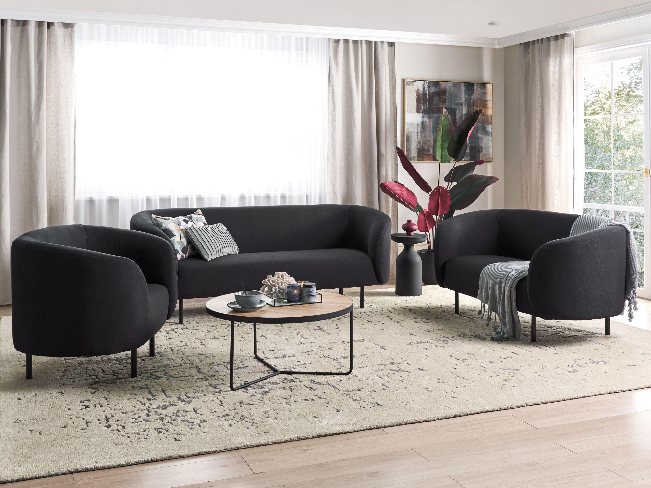 Beliani 3 Sitzer Sofa aus Polyester Klassisch LOEN  