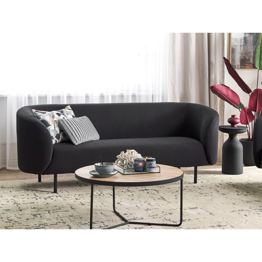 Beliani 3 Sitzer Sofa aus Stoff Glamourös LOEN  