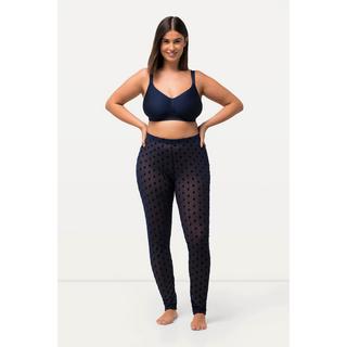 Ulla Popken  Legging en mesh, pois floqués 