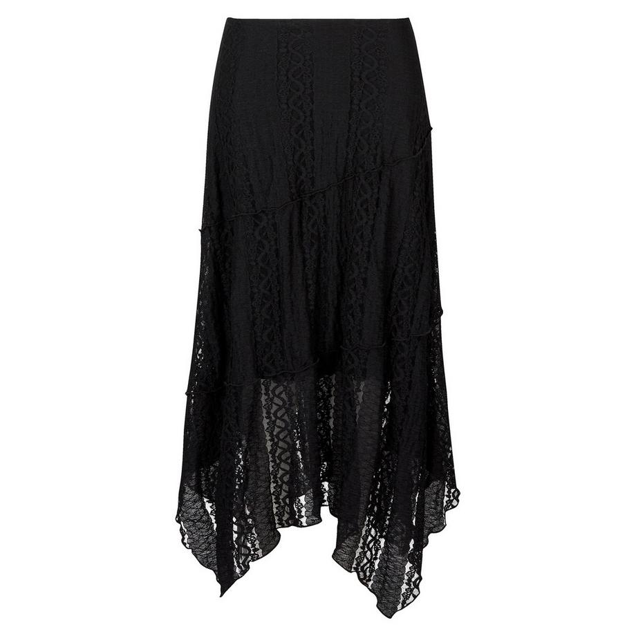 Joe Browns Schwarzer Spitzen Maxirock High-Low Saum  