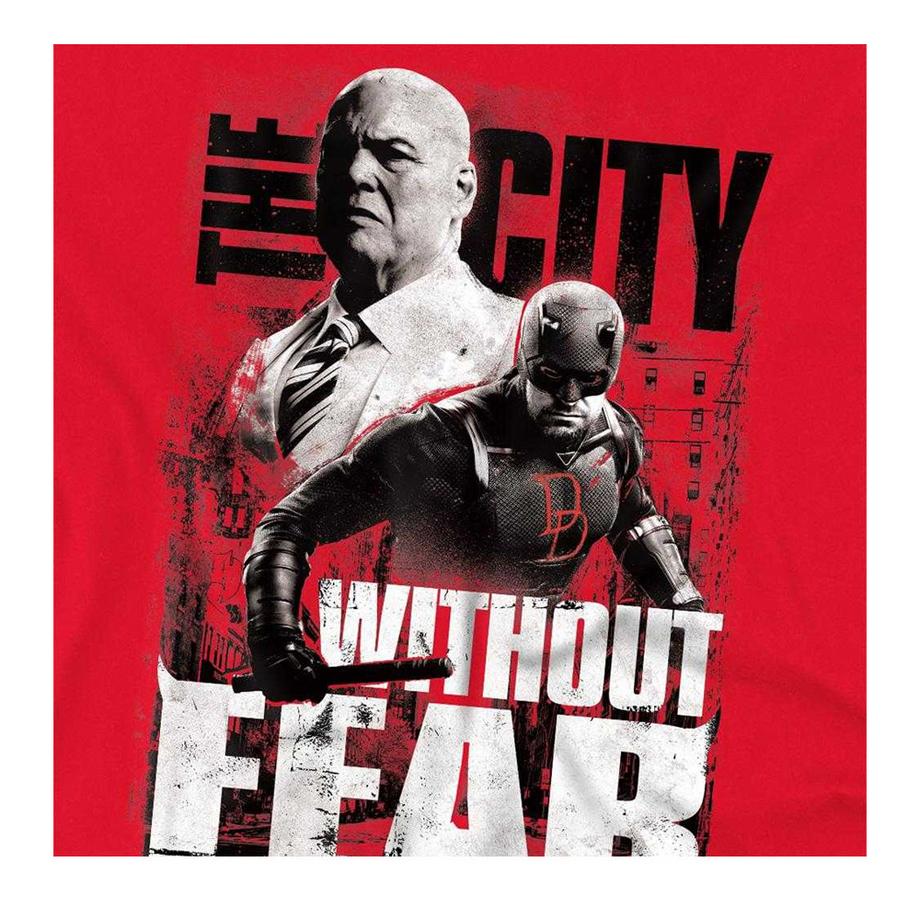 Daredevil  T-ShirtMotif Murdock Et Kingpin City Without Fear 