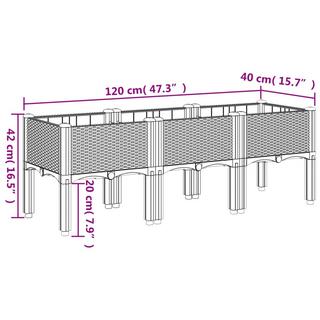 VidaXL Pflanzkübel polypropylen  