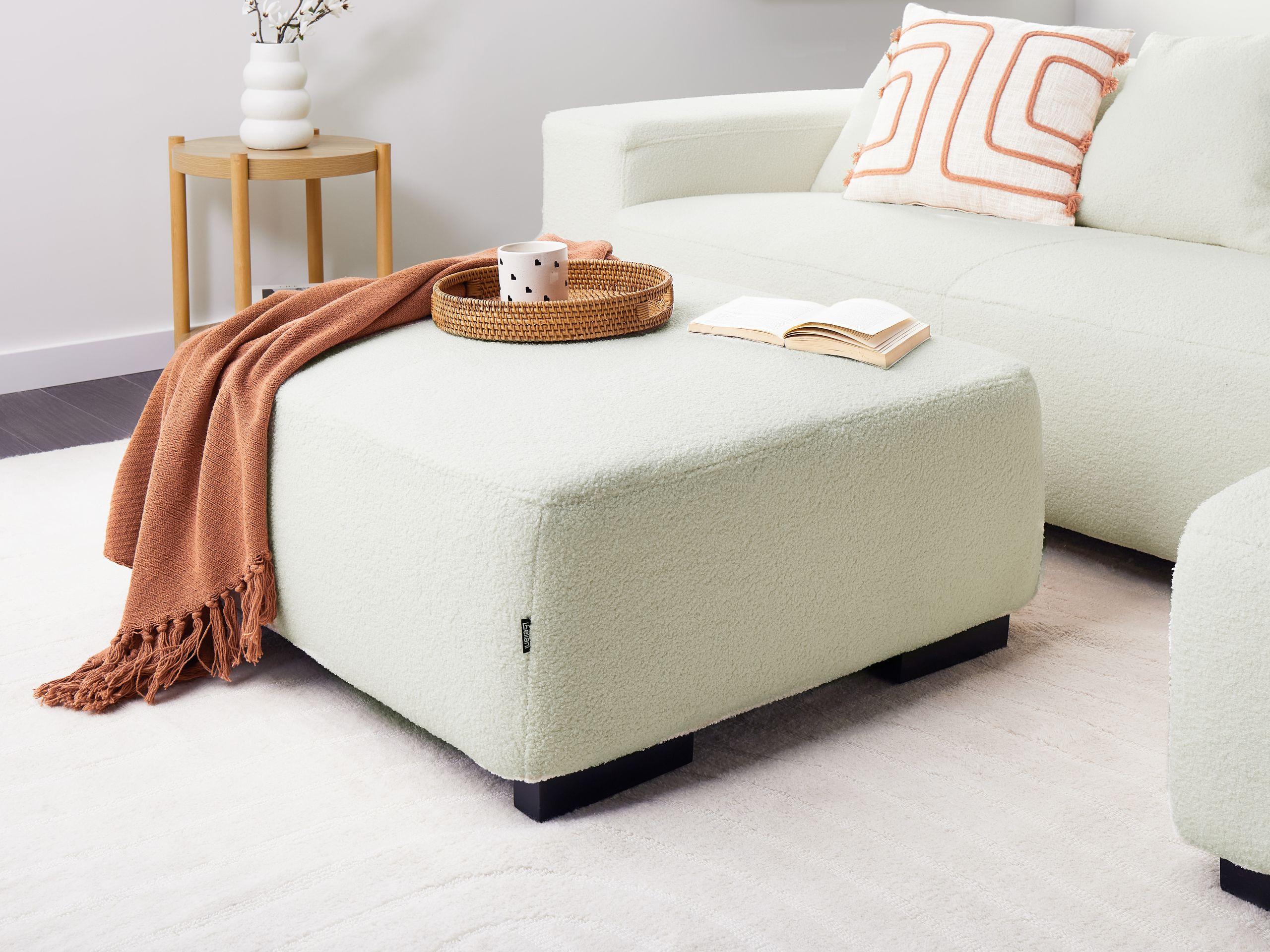 Beliani Ottomane aus Bouclé Modern LUNGO  