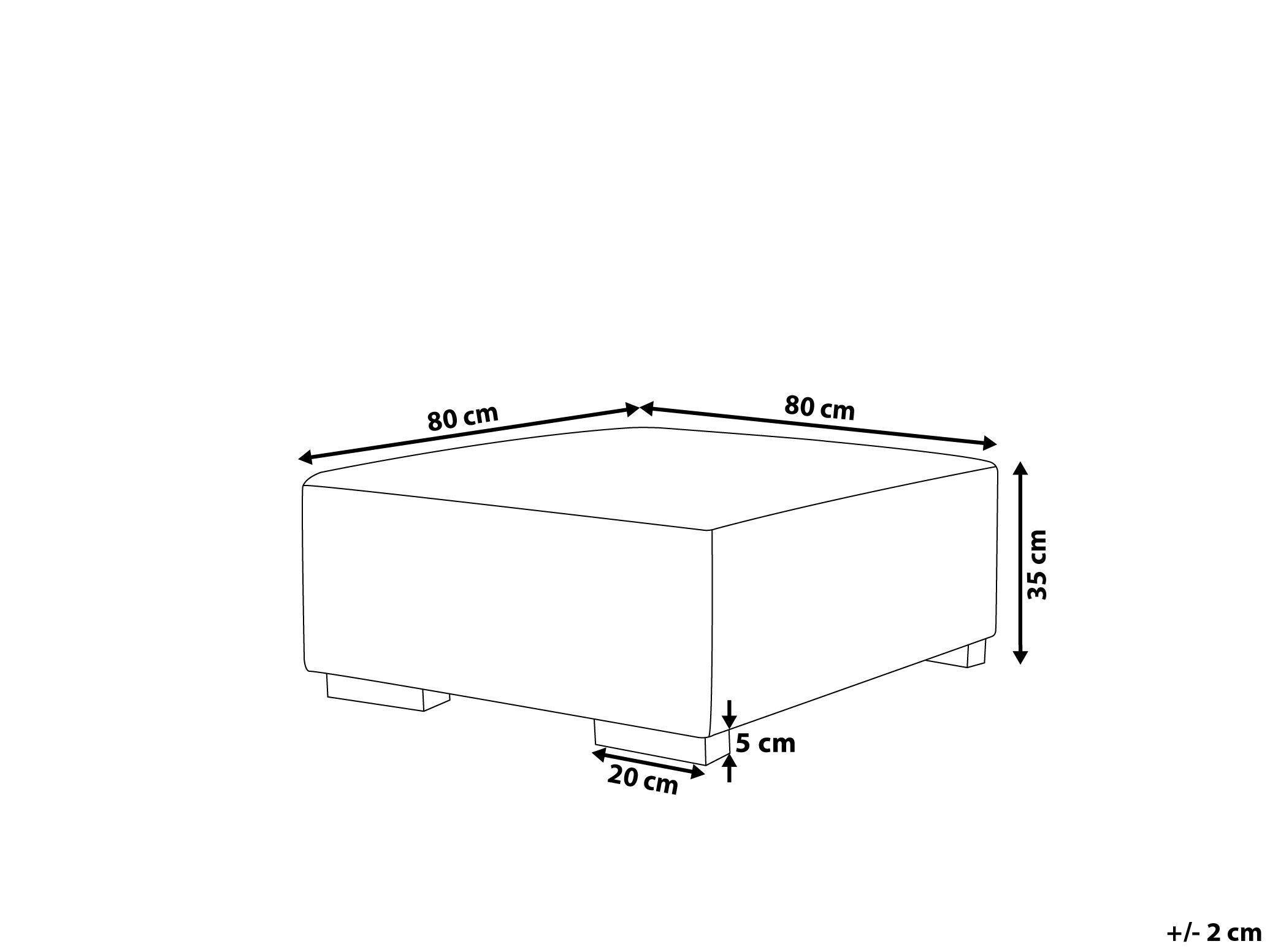 Beliani Ottomane aus Bouclé Modern LUNGO  